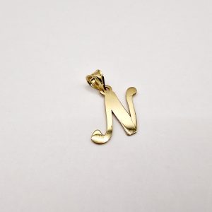 Pandantiv aur 14K Initiala N