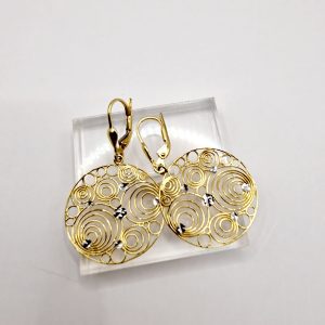 Cercei aur 14K Spirala